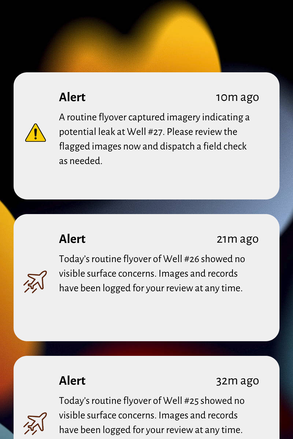 Immediate alert visualization